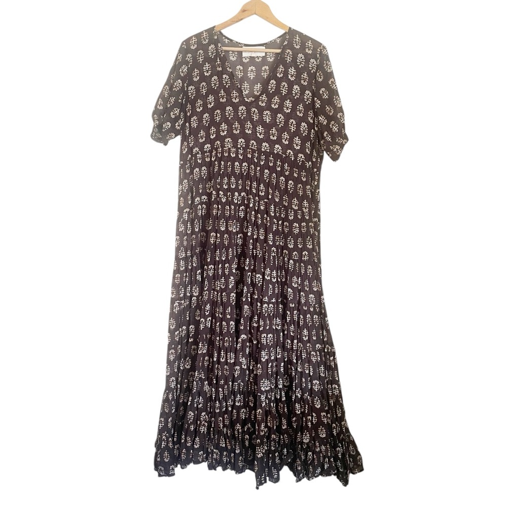 Daughters of India Black and White Maxi Dress
